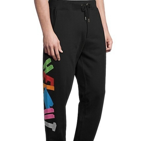 HELMUT LANG 3D Logo Print Sweatpants - Picture 1 of 8